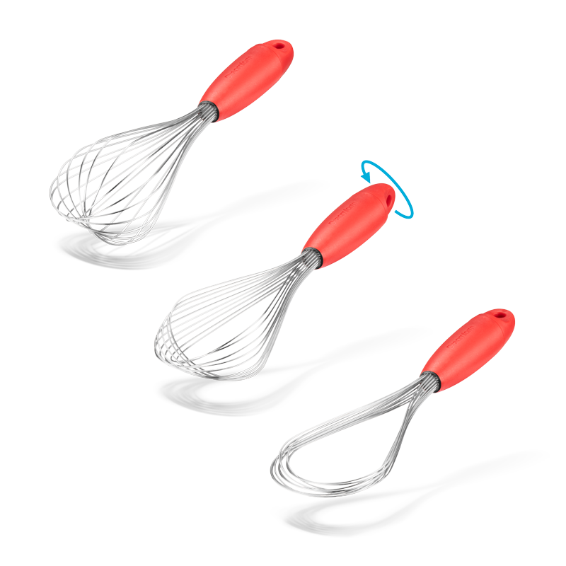 Levups Measuring Spoons with Built-in Leveler - Clear & Red, Dreamfarm