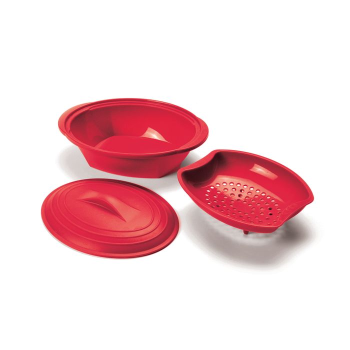 Norpro 930 Silicone Microwave Omelet Maker, Red